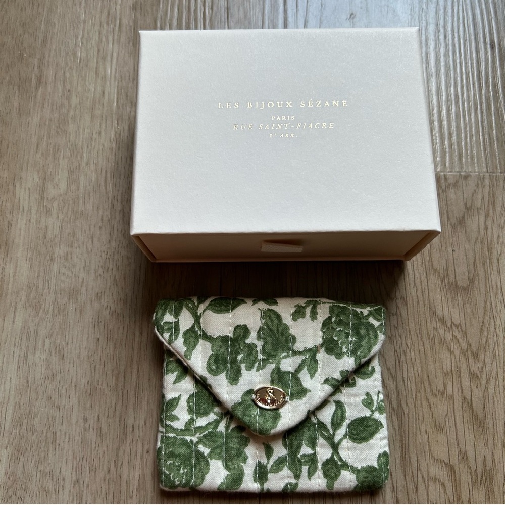 🇫🇷 Sézane Floral Quilt Pouch & Box